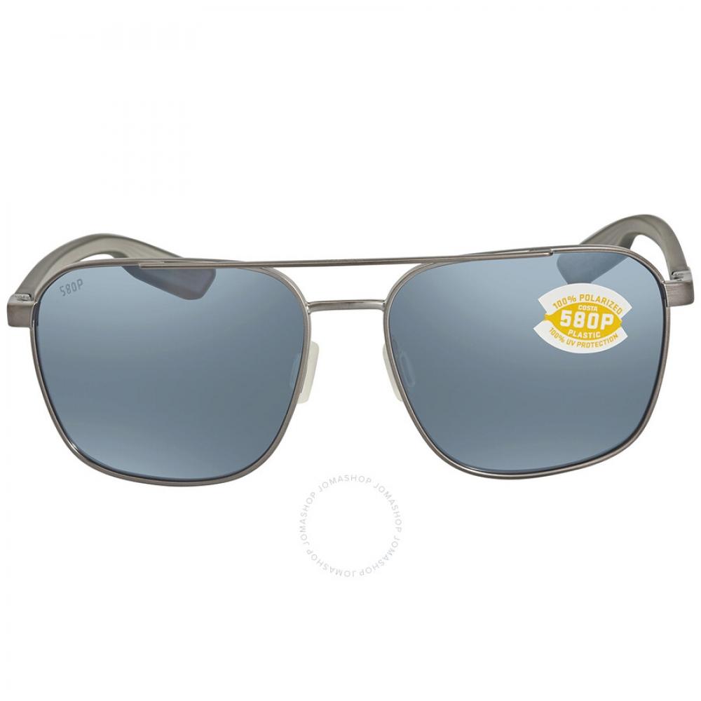 

Costa Del Mar WADER Grey Silver Mirror Polarized Polycarbonate Men s Sunglasses WDR 294 OSGP 58