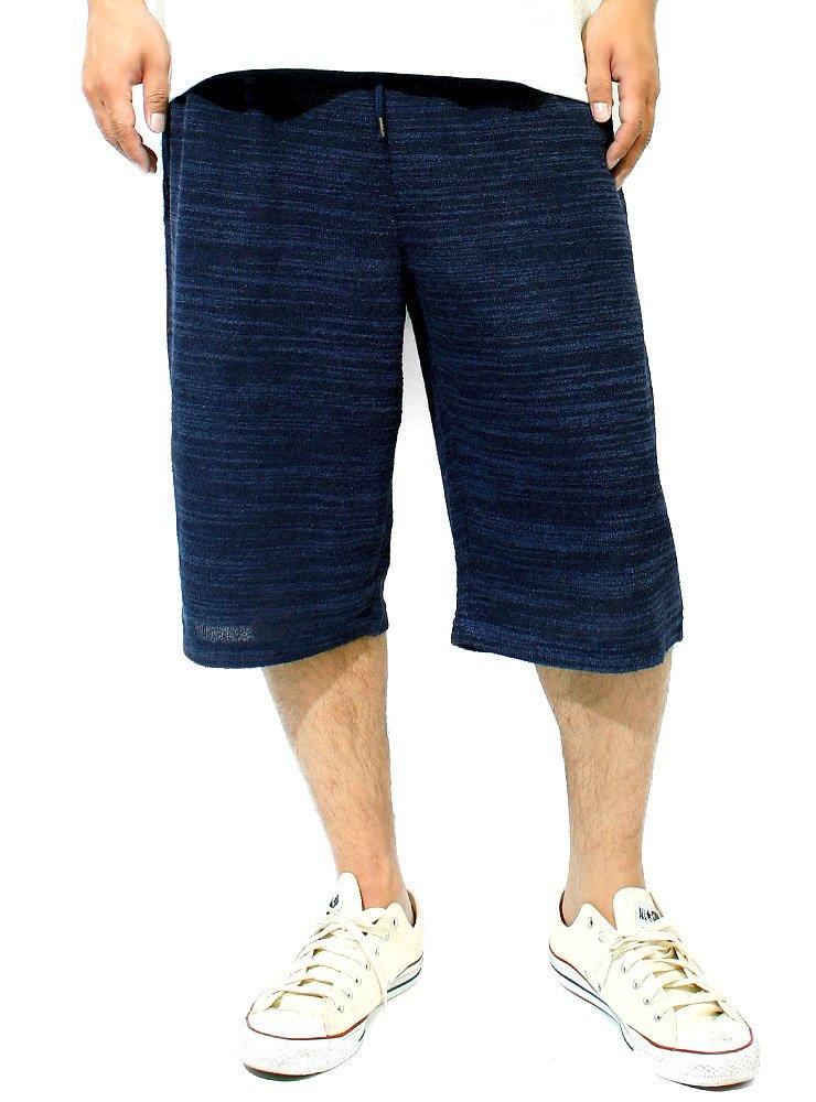 One Colors Men's Plus Size Shorts, Lightweight Slub Summer Knit, Stretch Elastic Waist, Navy (Size 3L) (71)