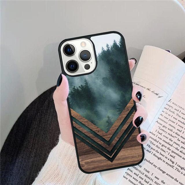 NATURE WOOD PRINTS Phone Case Cover For iPhone 17 Air 15 16 14 13 12 Pro Max 11 Pro Max Plus Coque Shell