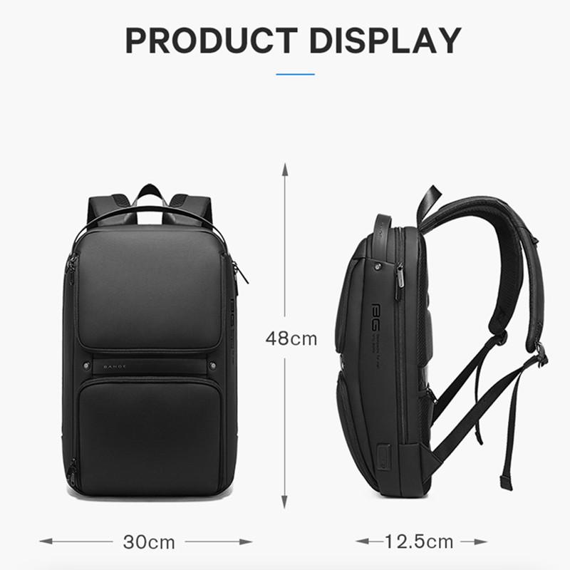 Original Unique Design Multi-Layer Space Business Backpacks Men Teenage USB External Charge 15.6 Laptop Traval Backpack