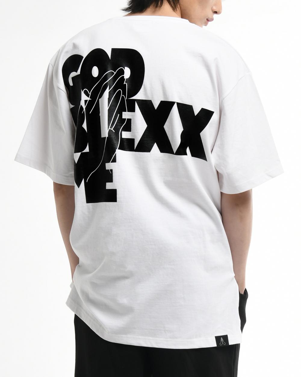 Black Smith Godblexxme Oversize Fit Slit T-Shirt White