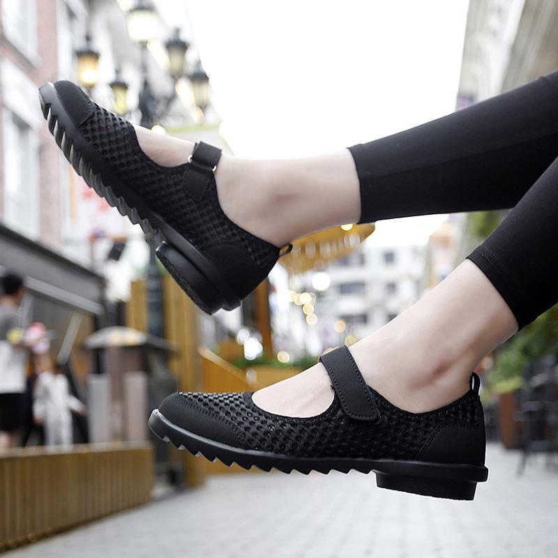 Sandale de vară Femei Mary Jane Plasă Pantofi de condus Confort Casual Slip on Mărimi mari Pantofi de plajă