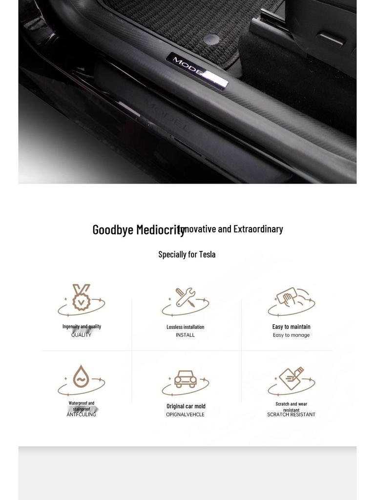 Anti-kick and dirt protection pads for Tesla Model YL/Y/3 center console sides