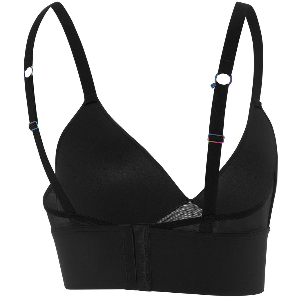 Puma Solid Color Sports Breathable Backless Casual Full Cup Bra Women Underwear Black 701229178-001