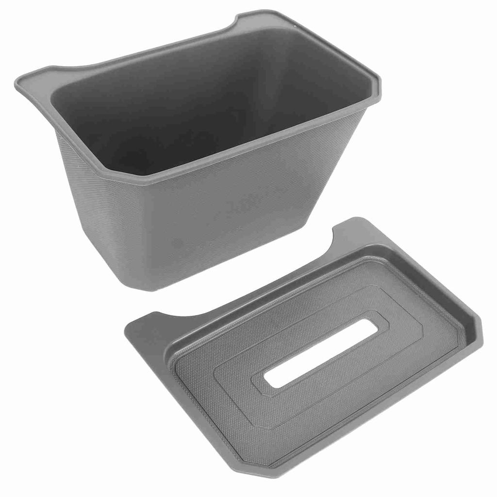Car Rear Storage Box Large Capacity Slip Resistant Row Seat Organizer Container Replacement For Tesla Model Y Grey