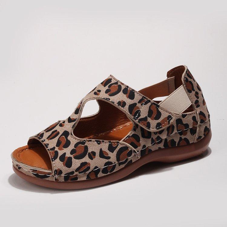 Summer and Autumn European and American Plus Size Versatile Fish Mouth Shoes Roman Sandals Flat Bottomed Low Heeled Women's Sandals Casual Shoes