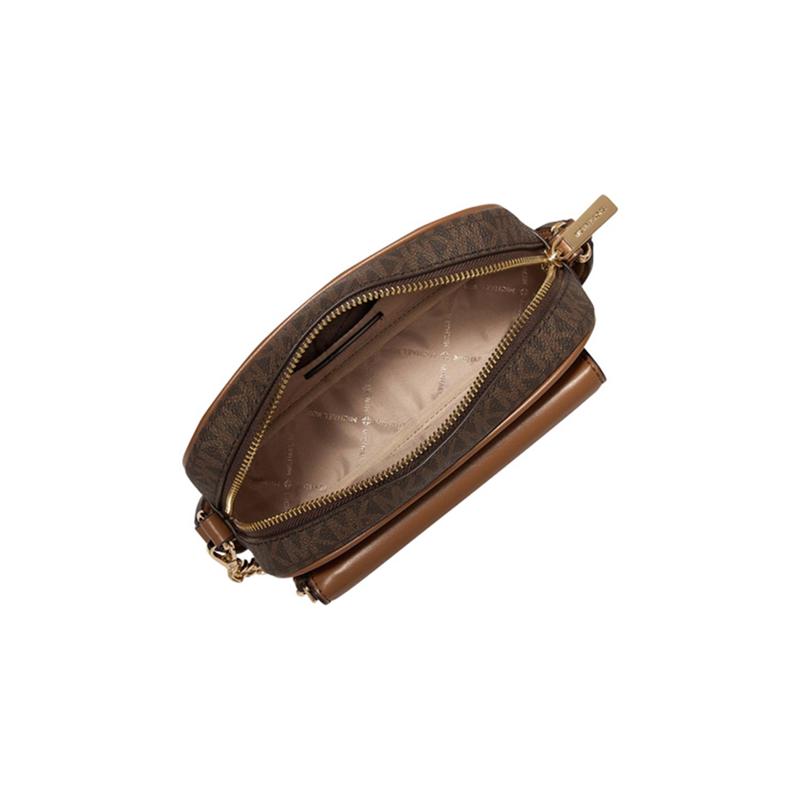 Michael Kors Maisie Presbyopia Camera Bag Artificial Leather Shoulder Crossbody Bag Small Women's Dark Brown/Acorn Brown