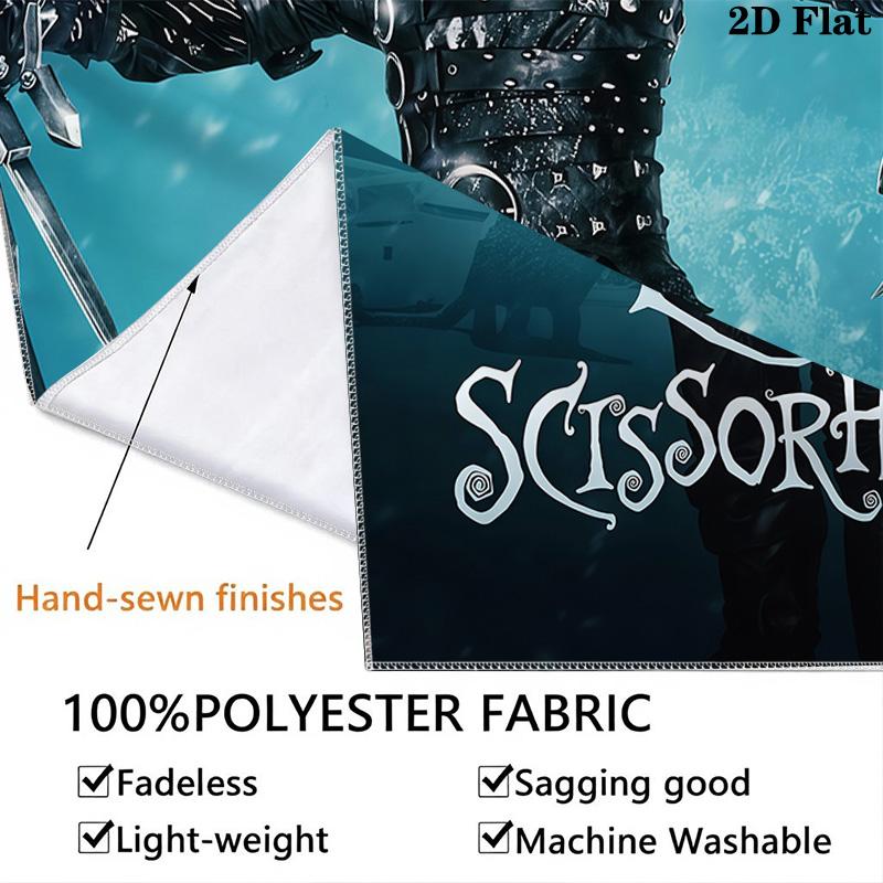 Edward Scissorhands Wall Tapestry Aesthetic Wall Hanging Printed Fabric Blanket Decorative Tapestries For Bedroom Living Room Home Decor