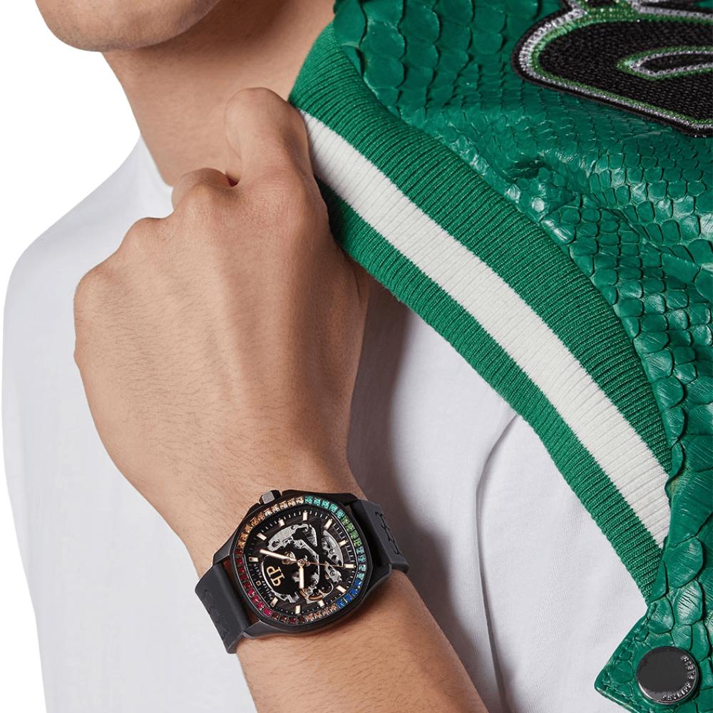 Philipp Plein PWRAA1023 $keleton $pectre Rainbow Men's Watch
