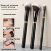 3 Makeup Brushes with Circles, Natural Smudge Highlight Brush, Contour Brush, Eyeshadow Brush, Lip Brush, No Stuck Powder, Beauty Tool Now