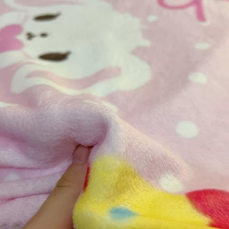 Kawaii Cute Sugarbunnies Cute Coral Plush Blanket Office Home Lounge Chair Blankets Cartoon Loving Soft Printed Blankets Gifts