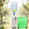 Fruit Picking with Basket, Apples Picking Tool Adjustable Rod Long Handle Avocados Grabber Tree Fruit Catcher for Harvesting