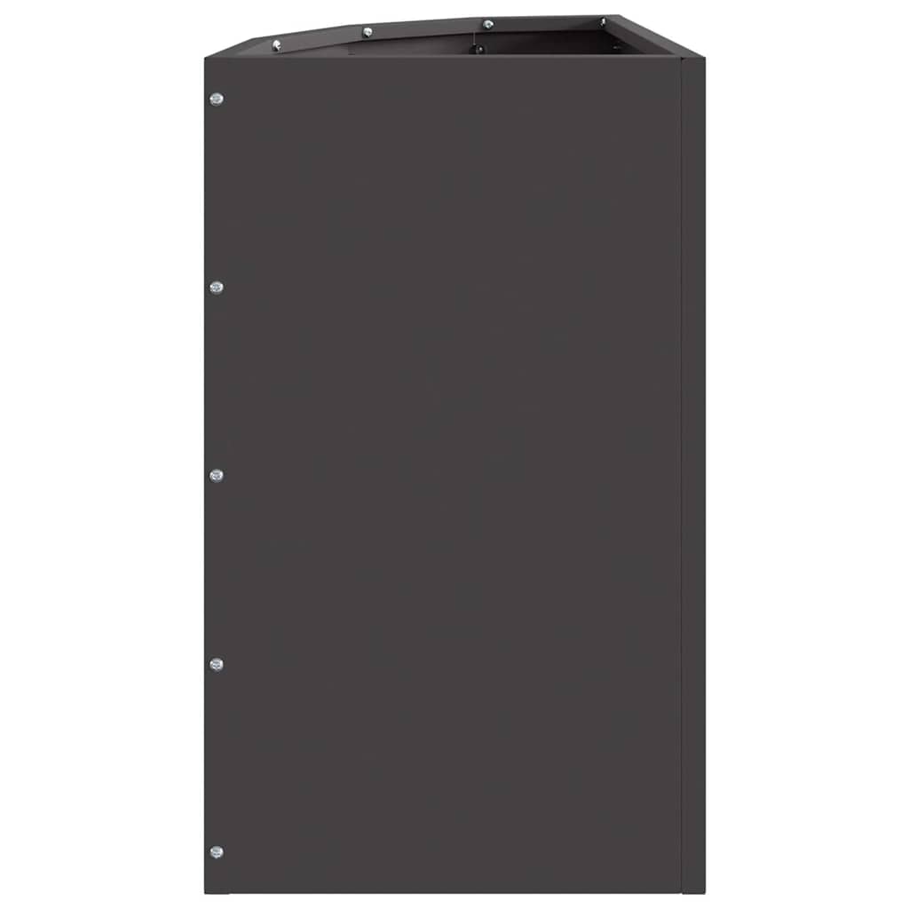 Corner Planter Black 30 x 30 x 50 cm Steel