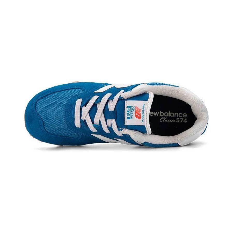 New Balance Nb 574 Color Block Sports Low Top Kids Running Shoes Kids Running Shoes Cerulean-Blue PC574HC2