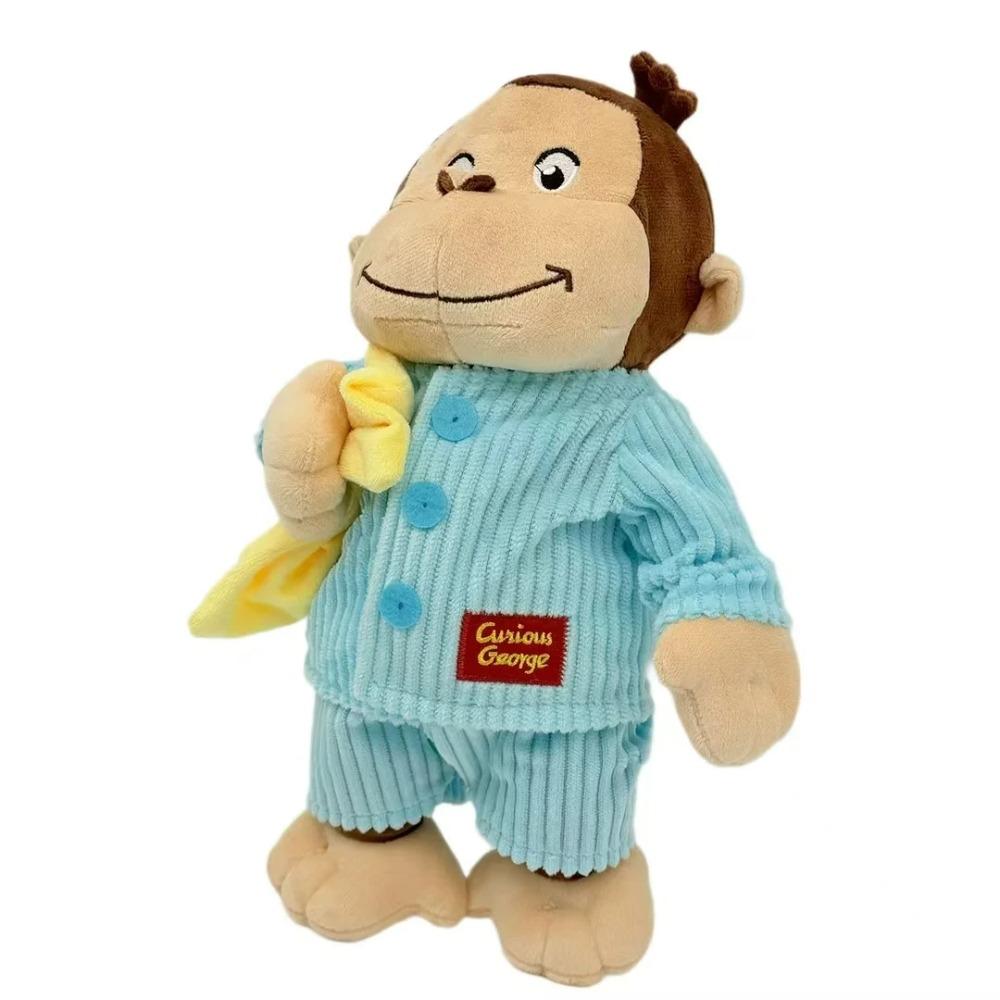 

34CM New Cartoon Anime Curious George Plush Toy Monkey Stuffed Animal Doll Soft Game peripheral Kid Fan Birthday Accompany Gifts 34cm