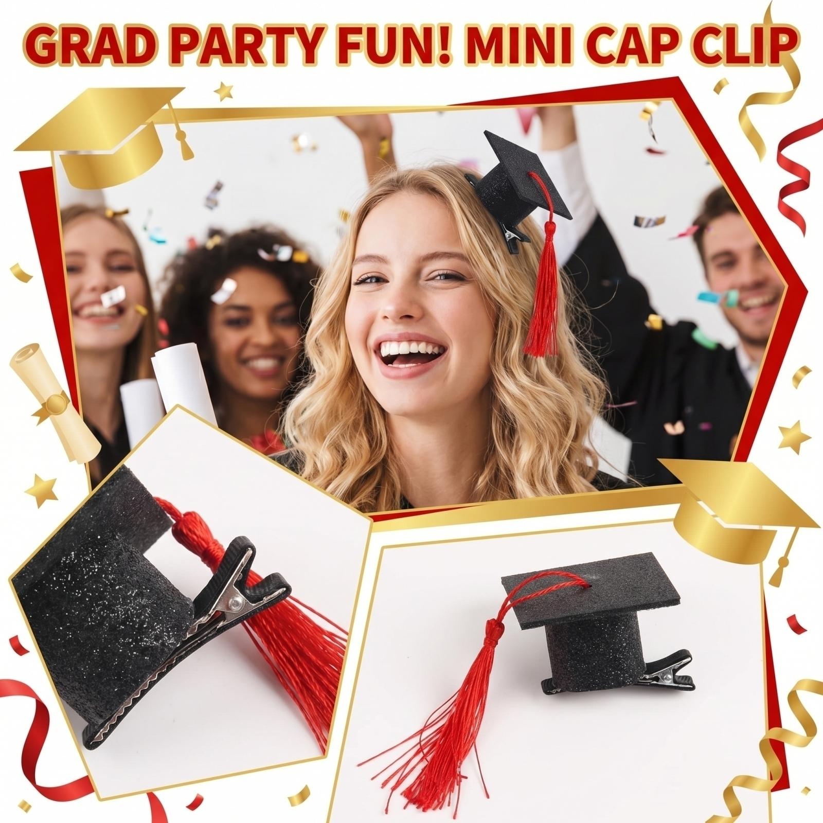 

Graduation Decoration Bachelor s Hat Hair Clip Graduation Party Funny Photography Props Decoration One Size