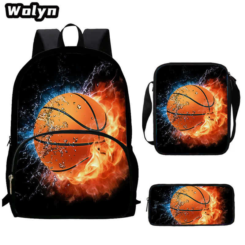 Basketball Basketball School Bag High Definition Printing Multifunctional Cross-Border Backpack