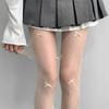 Sweet Shiny Diamond Bowkont Embroidery Tights Ultra-Thin Butterfly Knot Butterfly Knot Stockings JK Style Lolita Tights Girls