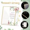 6/12pcs Acrylic Gold Sign Holder Picture Frames Table Number Holders For Wedding Office Store Restaurant Art Photos Display