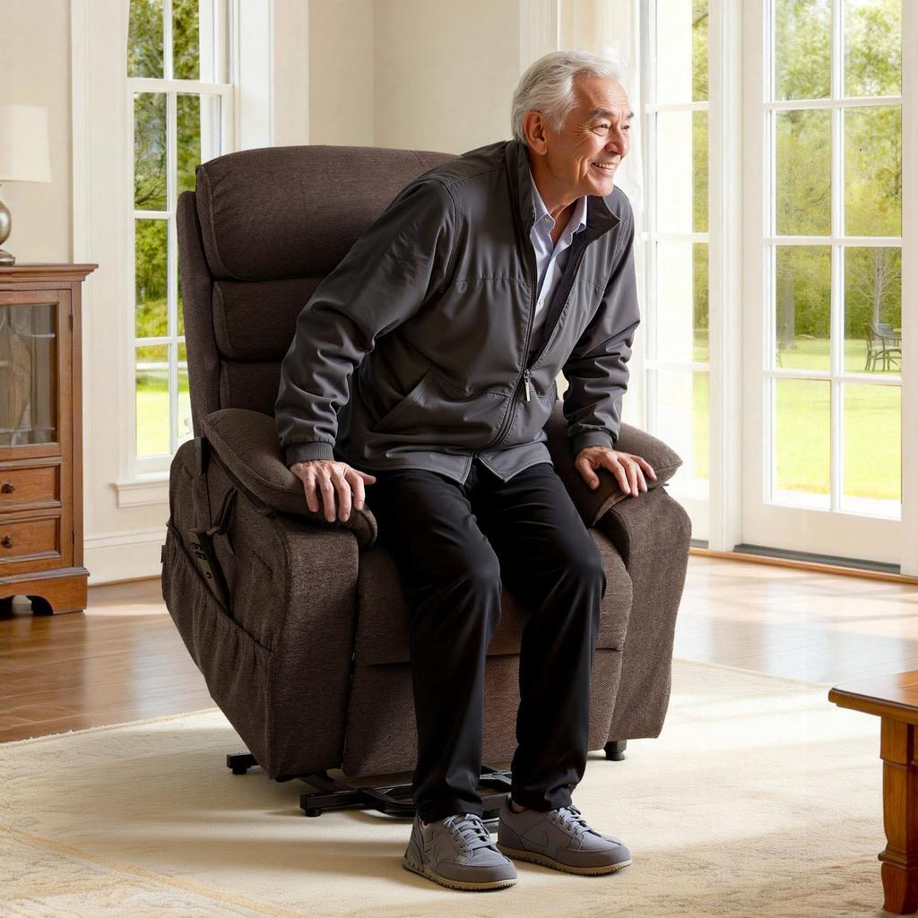 VEVOR Power Lift Recliner Chair, Dual Motor, Medium Electric Lift Chair with Heat and Massage for Elderly, Infinite Position Adjustment