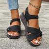 Fashion Women's Sandals Retro Flower Plarform Sandals Women Plus Size Ankle Buckle Wedge Sandles Luxury Woman Comfort Non Slip Sandalias
