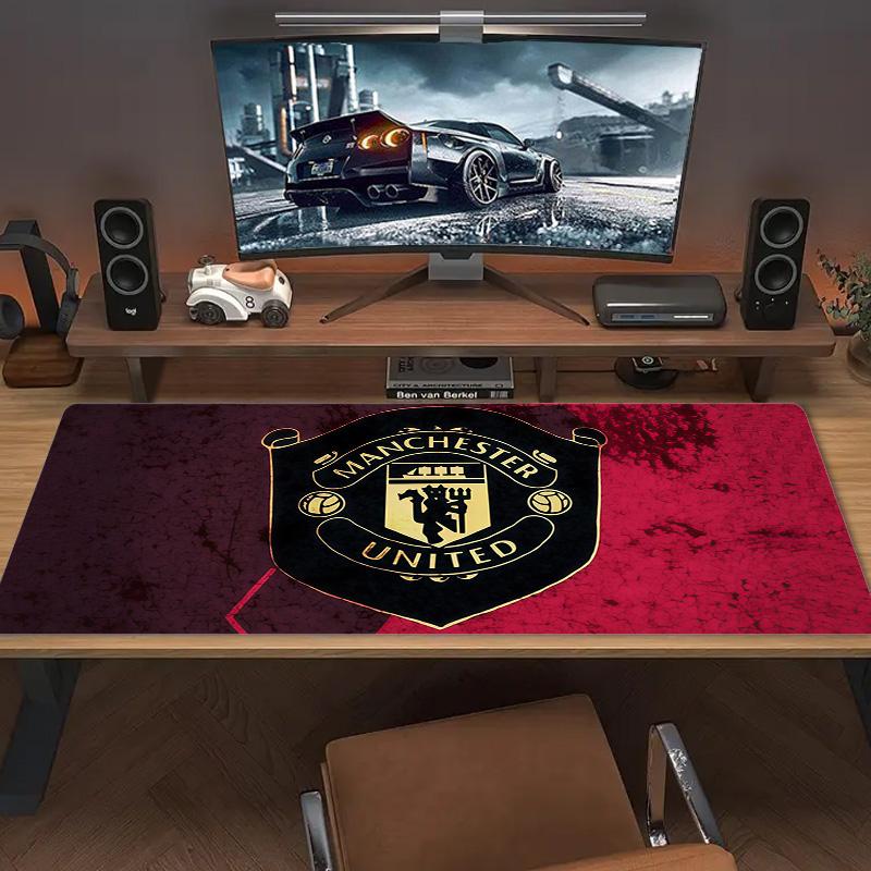 Manchester United Print  Cushion Non-slip Laptop Tablet Big Mousepad XXL Mat Mini PC Playmat With Lock Edge