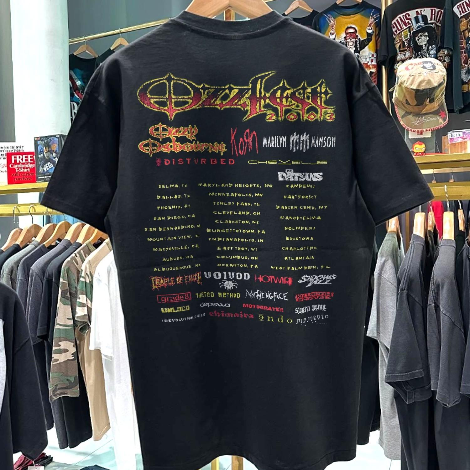 2003 Ozzfest Inferno Promo T-Shirt Black XXL XL