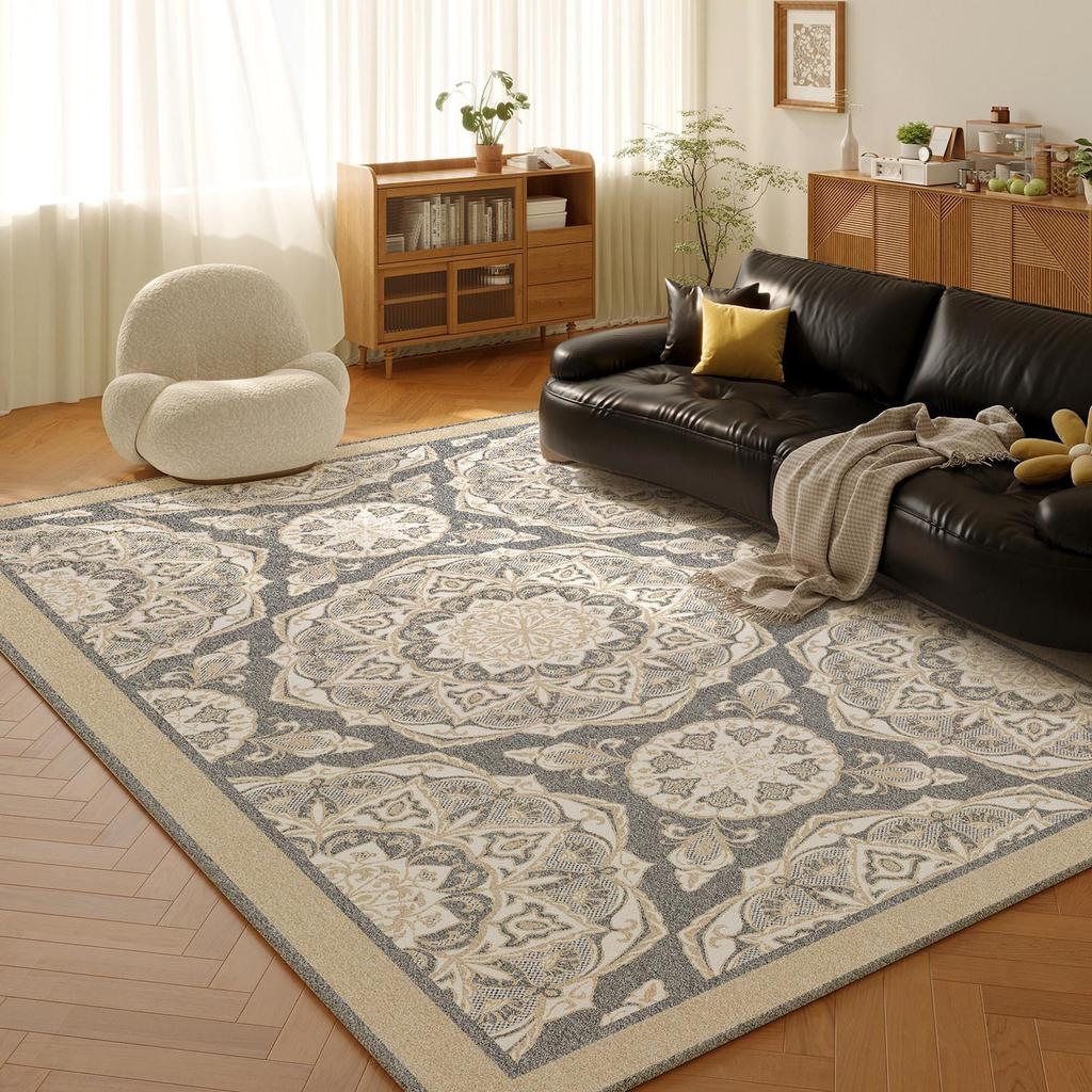 American Retro Ethnic Faux Cashmere Carpet for Living Room and Bedroom