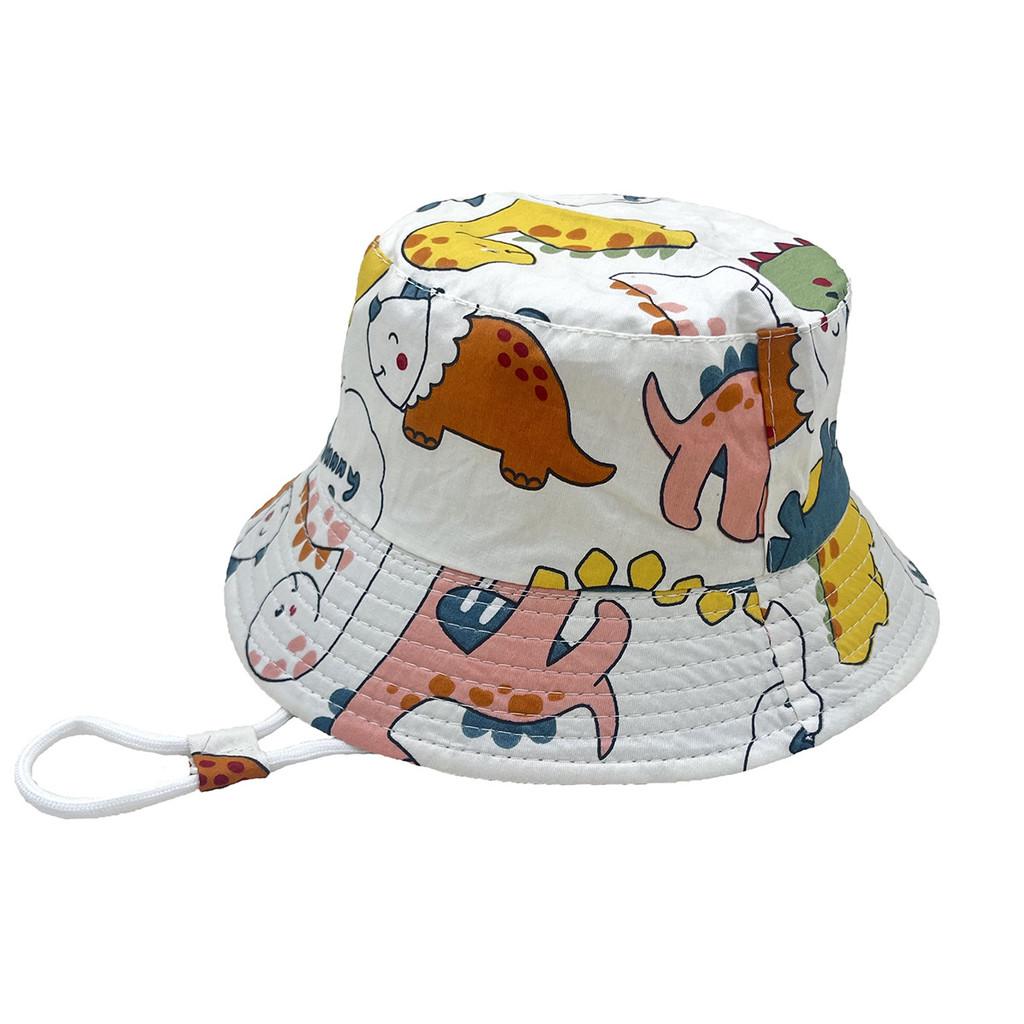 Cartoon Dinosaur Baby Sun Hat With Wide Brim For Outdoor Sun Protection In Spring Summer