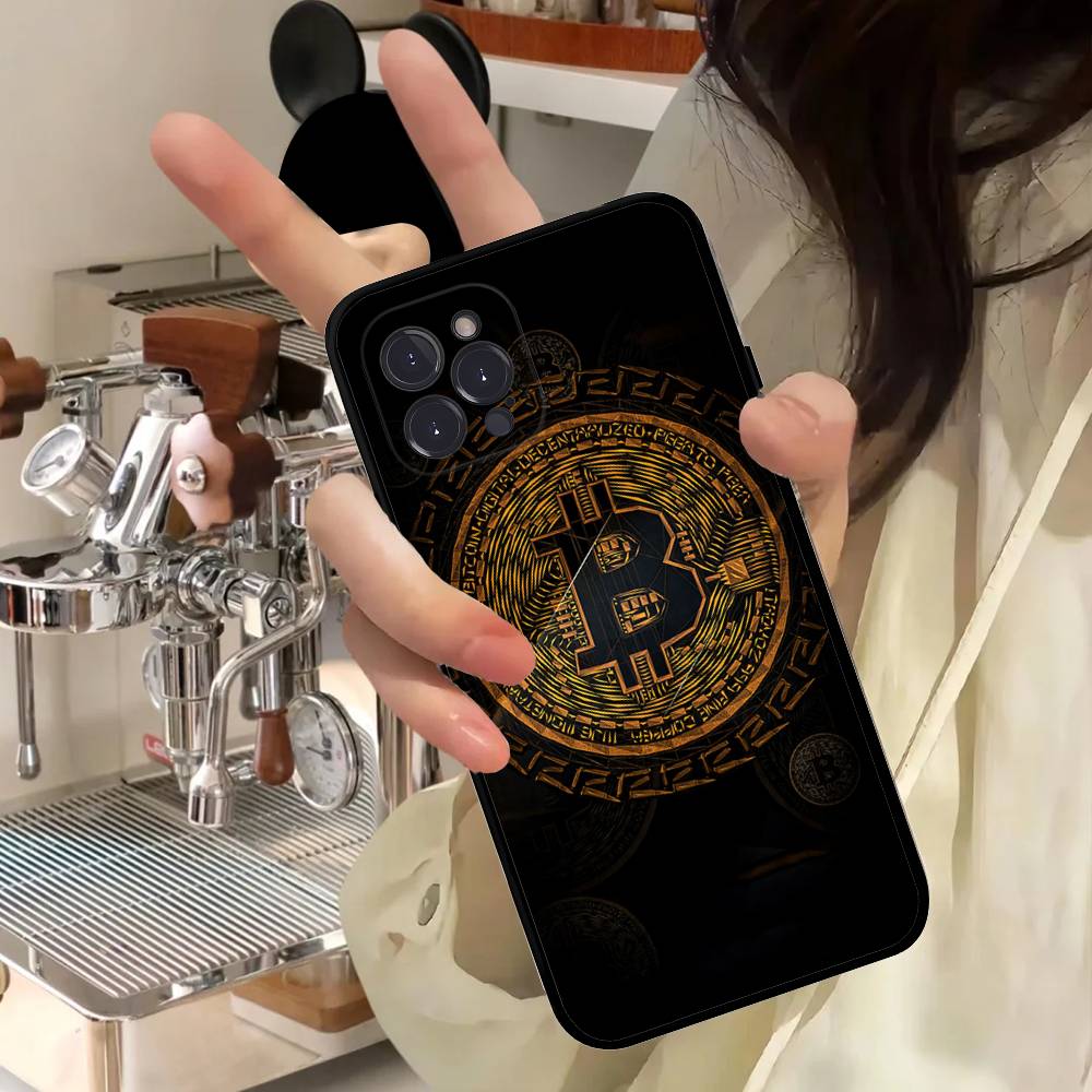B-Bitcoin For Iphone 17 16 15 14 11 12 13 Pro Max Plus Case Cute Art Phone Cover