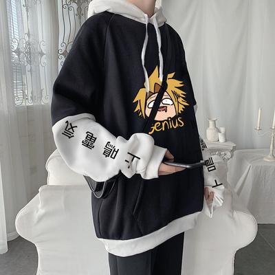 Hot Anime My Hero Academia Kaminari Denki Graphic Print Hooded Men Women Hoodies Casual Loose Sweatshirt Harajuku Streetwear