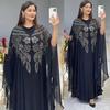 Plus Size Women's Long Muslim Robe Dress with Cloak