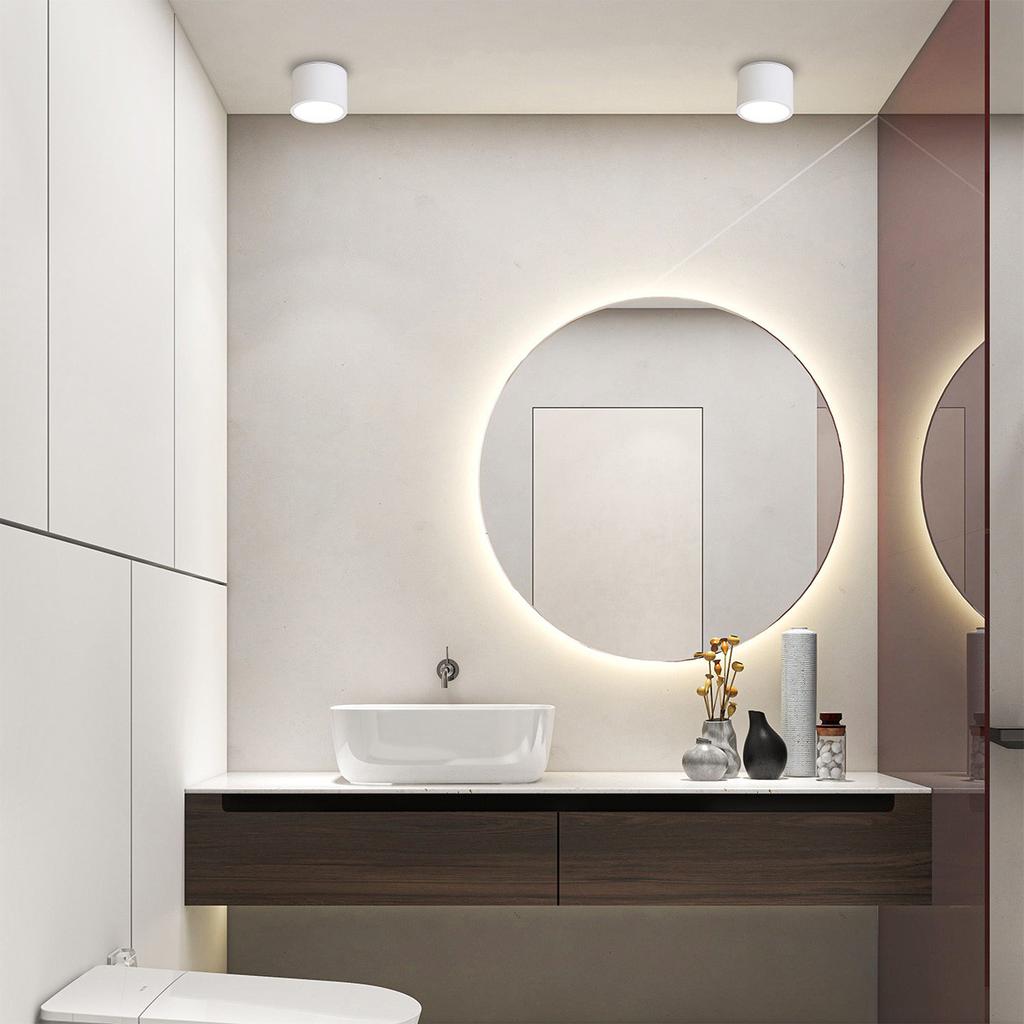 Oprawa Natynkowa Biała Okrągła Ø8.2Cm 1Xgx53 7W Ip65 Do Łazienki Przedpokoju Kendal Light Prestige