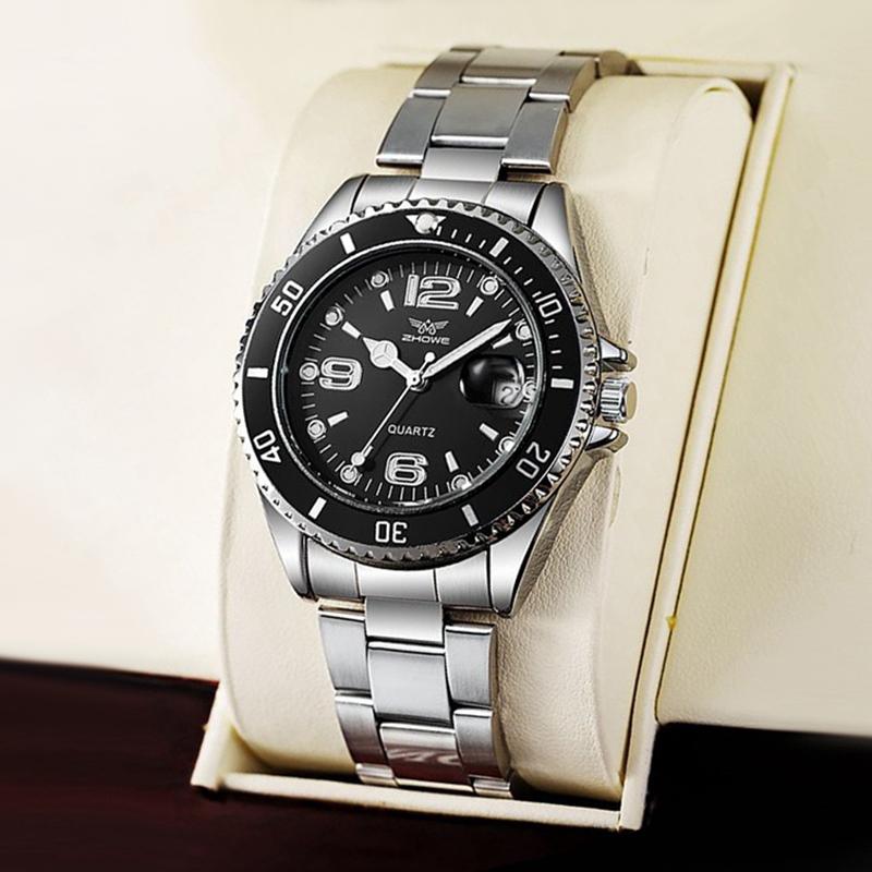 Neue Freizeit Uhr Herren Mode Kalender Armbanduhr Edelstahl Quarz Uhr für Herren Montre Homme Leuchtend Relogio Masculino