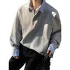 Herren Kapuzenpullover mit Samtfutter und Zweiteiler-Kragen - Herbst/Winter Trendiger Lockere Passform Schweres Langarm-T-Shirt.