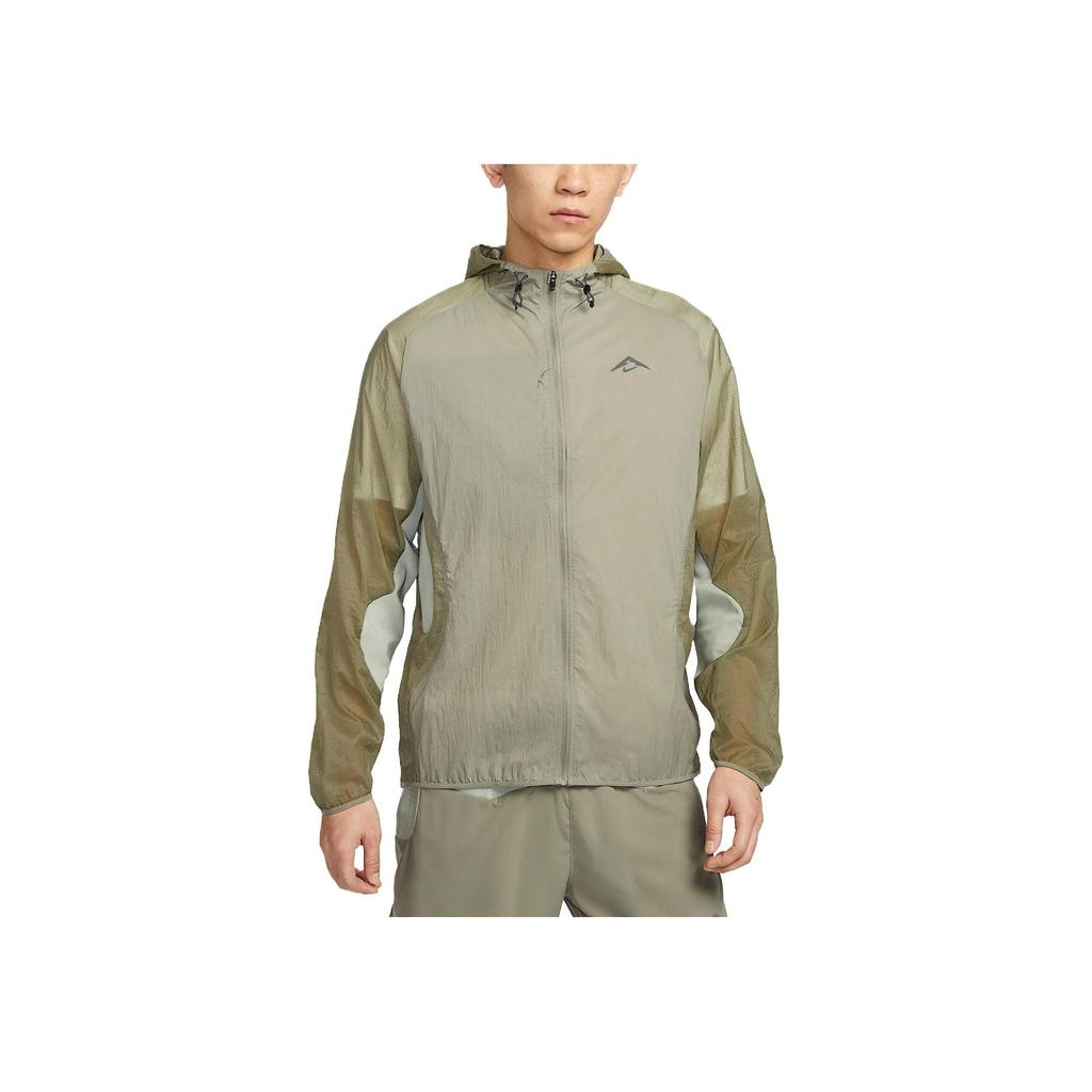 Nike Kurtka Męska Trail Aries Wygodna Stylowa Minimalistyczna Wszechstronna Jednolity Kolor Zielona FN4003-320