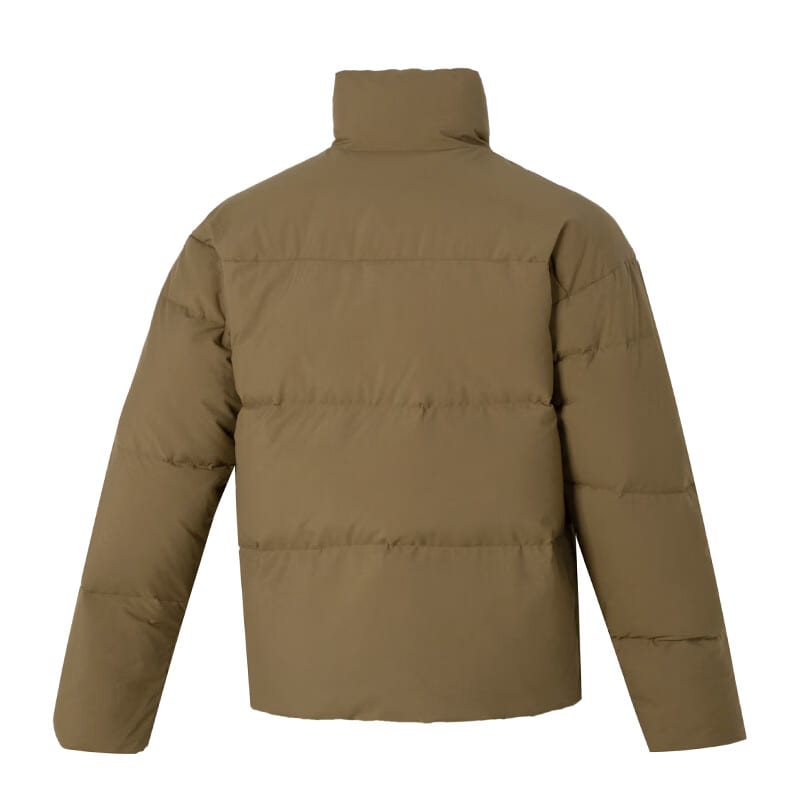 PUMA Down Jackets Unisex Brown Stand Collar Moderate Quilted Down Jacket 623600-93