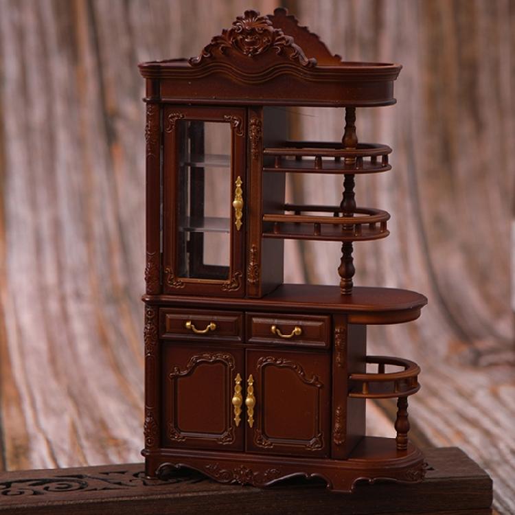 Detailed Miniature Doll House Decoration Screen Cabinet Model Figure With Working Door And Lighting Design for Sand Model