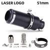 51mm Racing Motorcycle Exhaust Muffler GP-project Universal Sport Bike Muffler