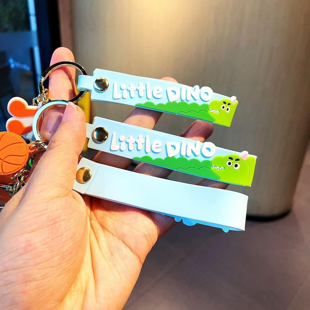 Adorable Cartoon Dinosaur Keychain Silicone Key Ring Cute Bag Charm Gift