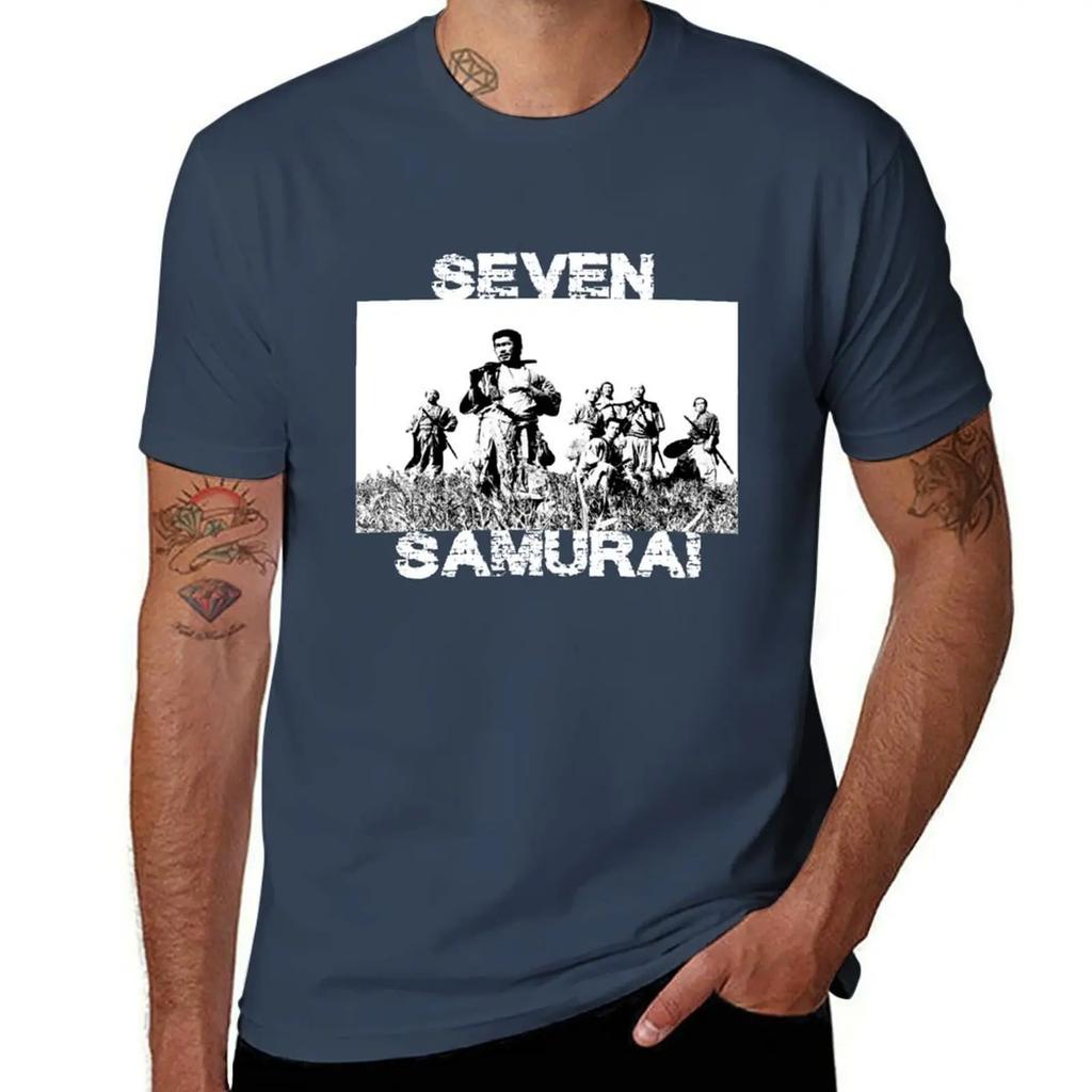 Seven Samurai - 7 Samurai T-Shirt anime vintage clothes heavyweight t shirts for men