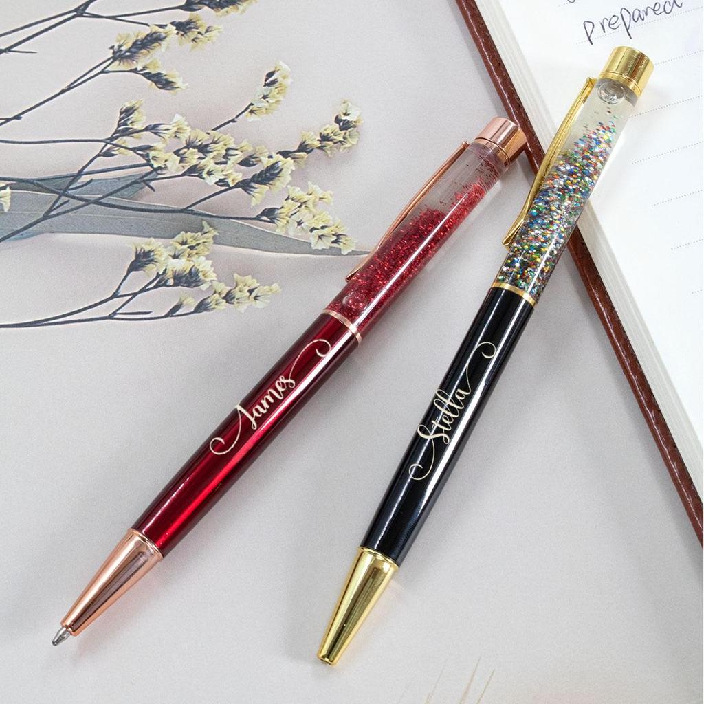 5 Bucăți Pix cu Nisip Kinetic cu Text Personalizat, Pixuri Personalizate pentru Profesori, Pixuri cu Gel Flash Color Personalizat, Pixuri Writech cu Text Personalizabil,