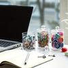 2/3/4Pcs Save Space Qtips Storage Holder Set Transparent Window Apothecary Container Jar  Q-Tips