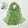 Hot-selling New Simple Solid Color Wrinkled Cotton and Linen Scarf, Soft and Skin-friendly In Winter, Warm Scarf Women