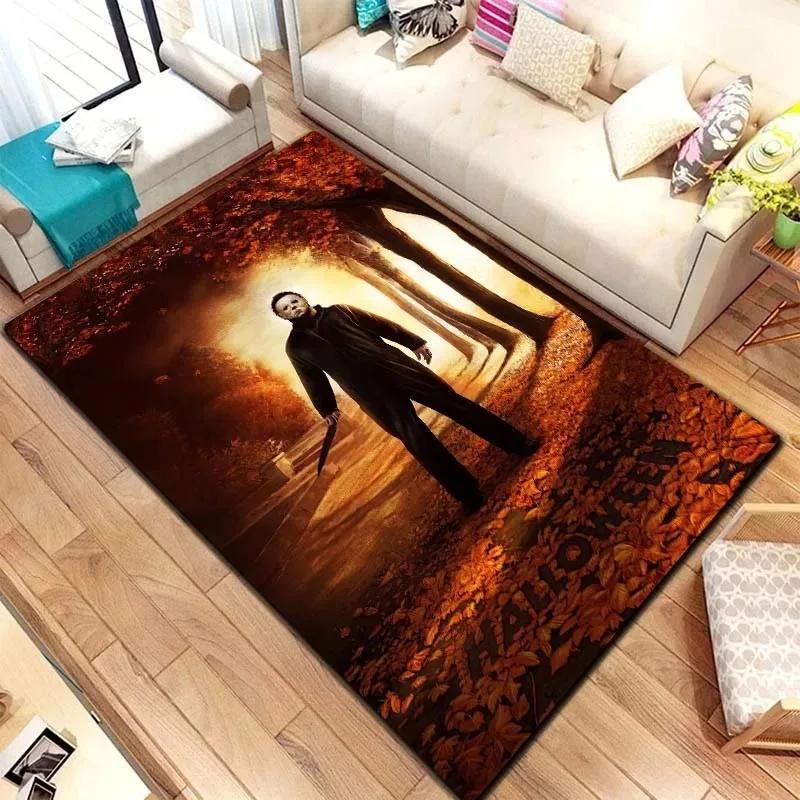 Horror Movie Bedroom Bedside Large Carpet Non Slip Soft Hallway Floor Door Mats Sofa Coffee Table Area Rugs for Home Decoration