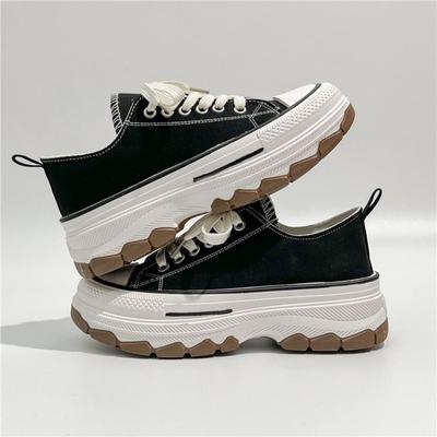 Casual Sports Running Round Toe Canvas Women Flats Platform Shoes Sneakers Summer Leisure Walking Shoes with Thick Soles