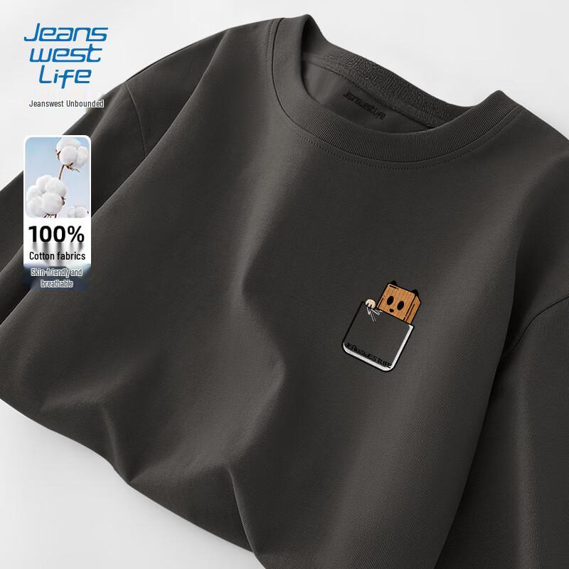 Jeanswest Life Men s Heavyweight Cotton Long-Sleeve Graphic Tee