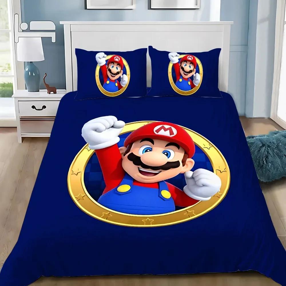3D Exquisite Game Digital Printing Soft Duvet Cover SuperS-Marios Bros Beding Set Warm Comforter Bed Youth Home Decor Children Kids Young Boys Gift