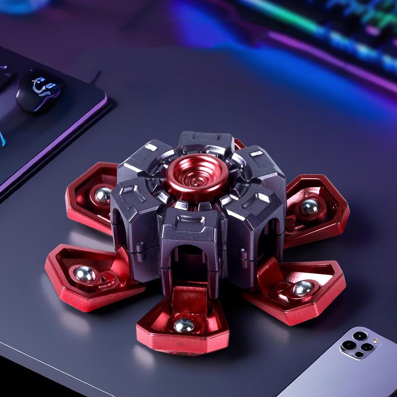 Spinner Explosive Mechanical Explosive Fingertip Gyro Toy Decompression Deformation Finger Gyro