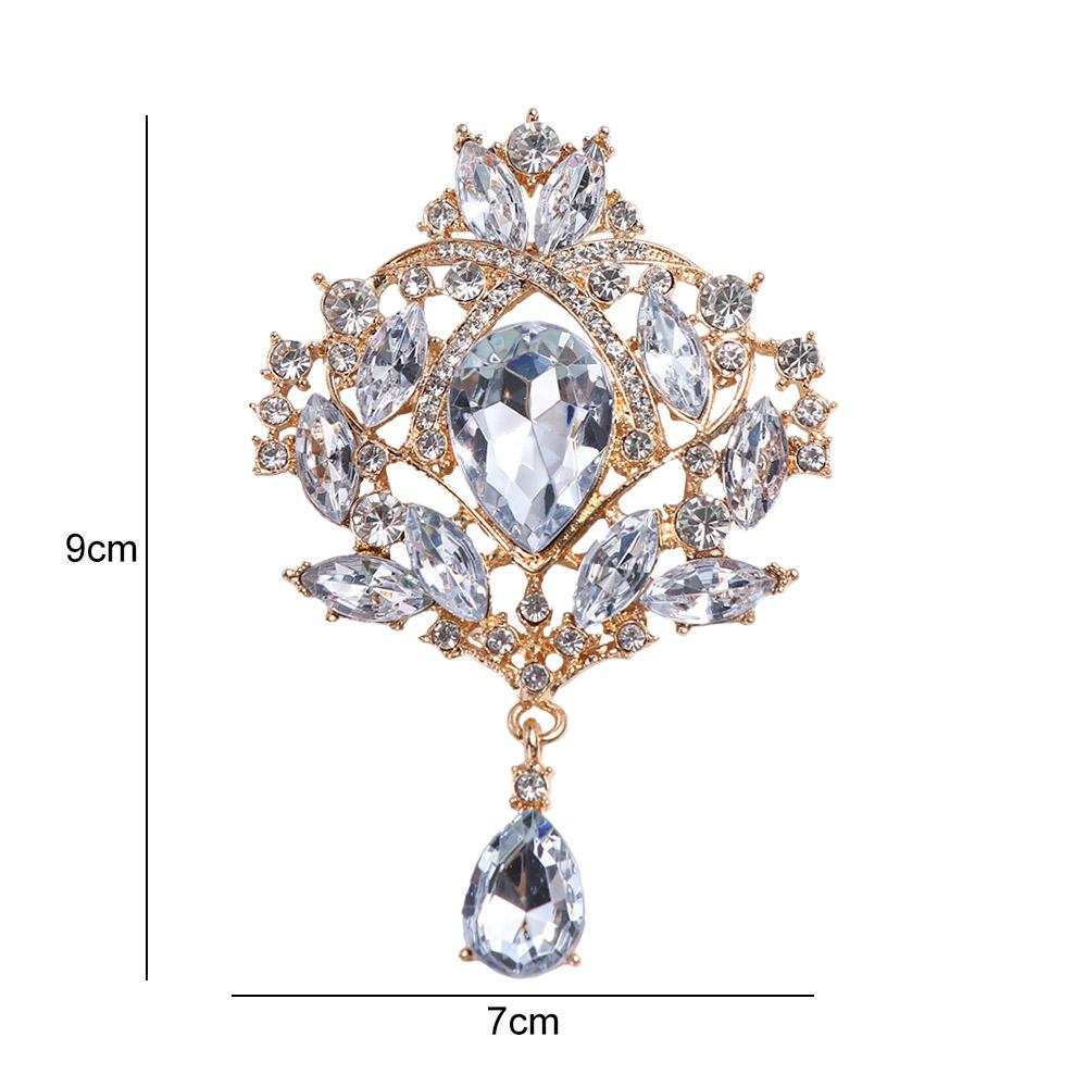 Flower Crystal Zinc Zinc Alloy Rhinestone Women Brooch Korean Style Brooch Fashion Jewelry Clothing Accessory